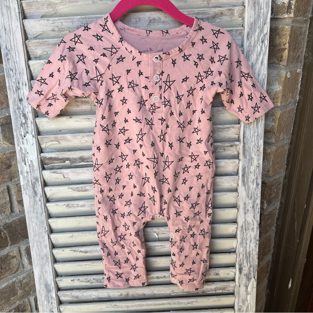 June And & January Pink Star One Piece Jumper One piece romper Newborn.